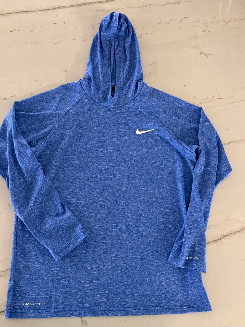 Nike Swim Dri-FIT Pullover Hoodie  Shirt UPF 40+ Blue Men's Medium M